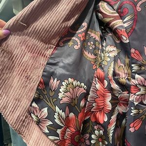 Unique corduroy flaired bottom blazer -